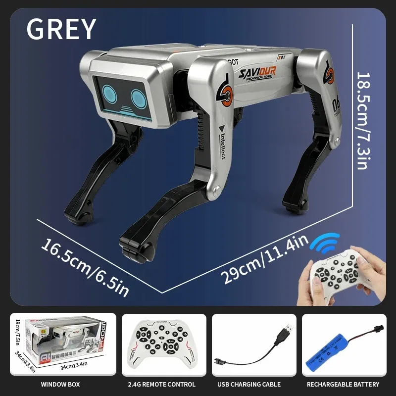 Coche de juguete regalo interesante AI perro robot Rc inteligencia, control de voz música interactiva coche de baile Rc, juguetes para niños,