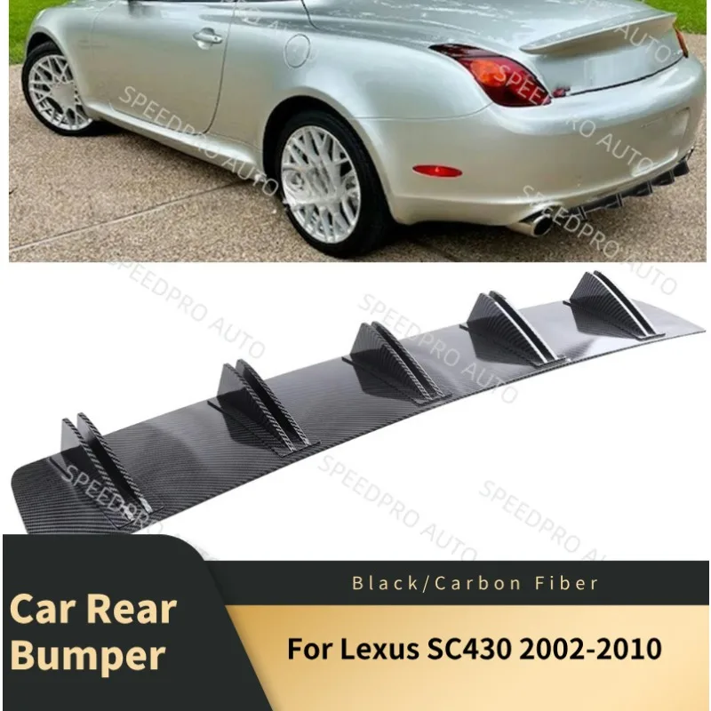 

Rear Diffuser 5 Fins Shark Bumper Splitter Spoiler Lip For L-exus SC430 2002-2010 Car Body Kit Accessories Black