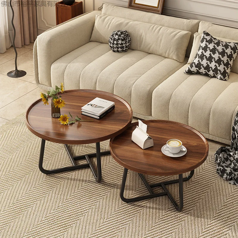 

Журнальный столик, для гостиной, в стиле домашней роскоши, для небольшой квартиры, минималистичный и простой, придиванный столик, круглый прикроватный столик.