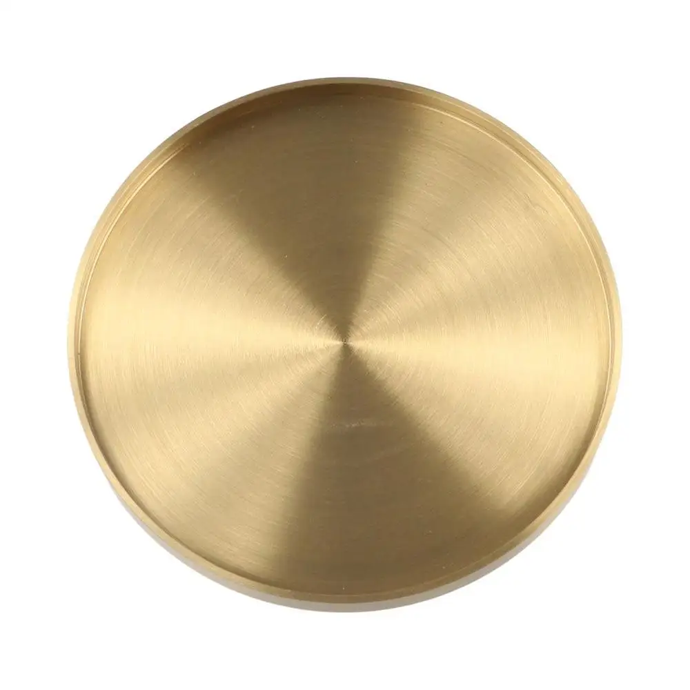 Tables Centerpieces Decorations Round Brass Coaster Metal Heat Resistant Copper Cup Coasters Home Decor Cup Mats Coffee Tables