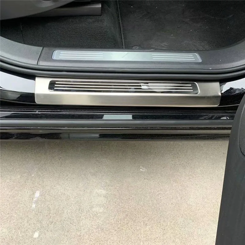 WELKINRY For Volvo XC90 2nd Generation 2015-2023 Outer Car Doorsill Threshold Welcoming Foot Pedal Scuffproof Guard Plate Trim