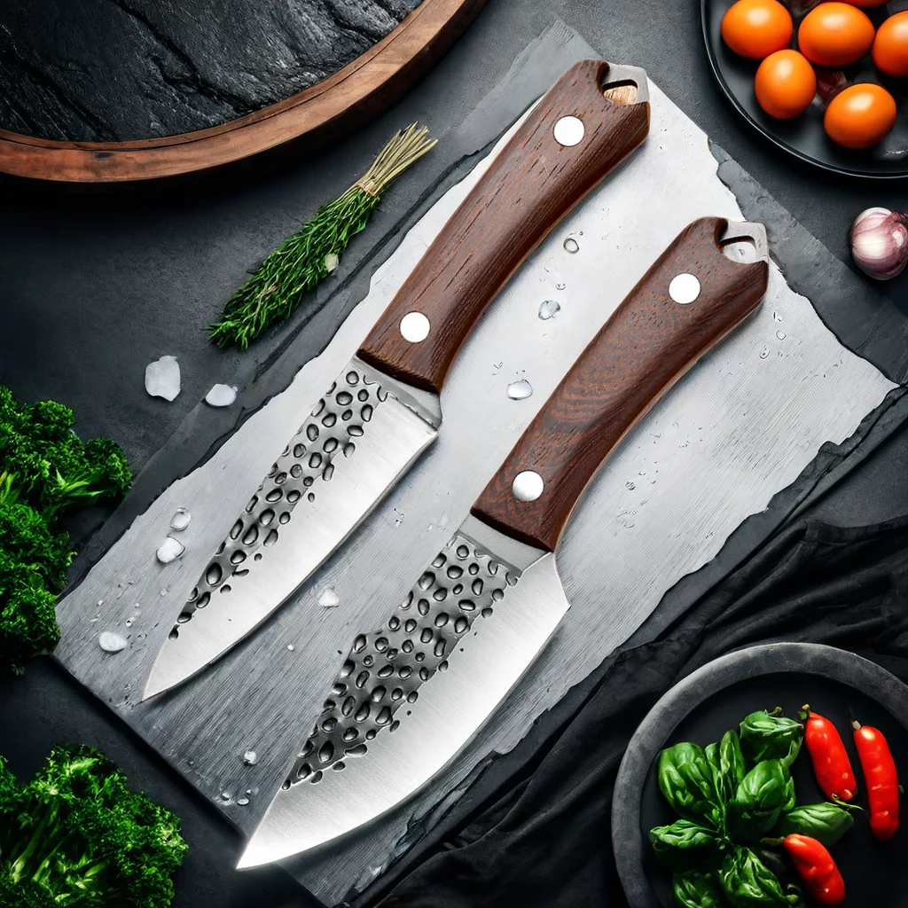 Stainless Steel Boning Knife Meat Cleaver Kitchen Knife Handmade Forged Chef\'s Knife for Household Wooden Handle Butcher Knife