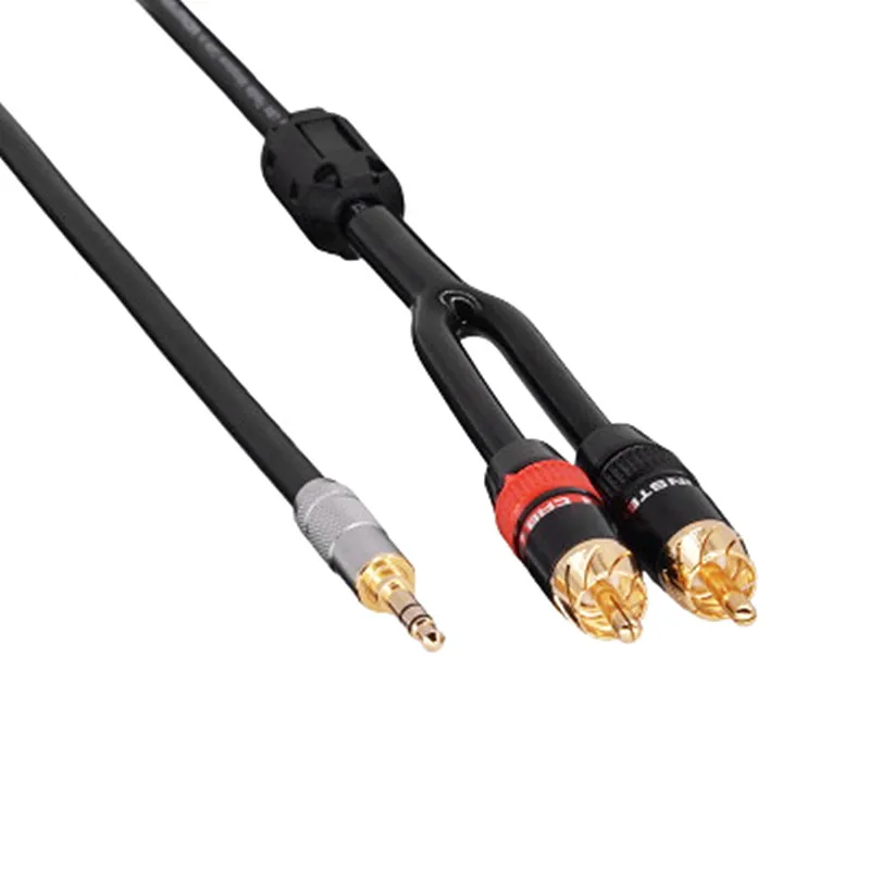 HiFi cable audio RCA cable Audio signal wire plug 3.5mm aux plug convert two RCA plug