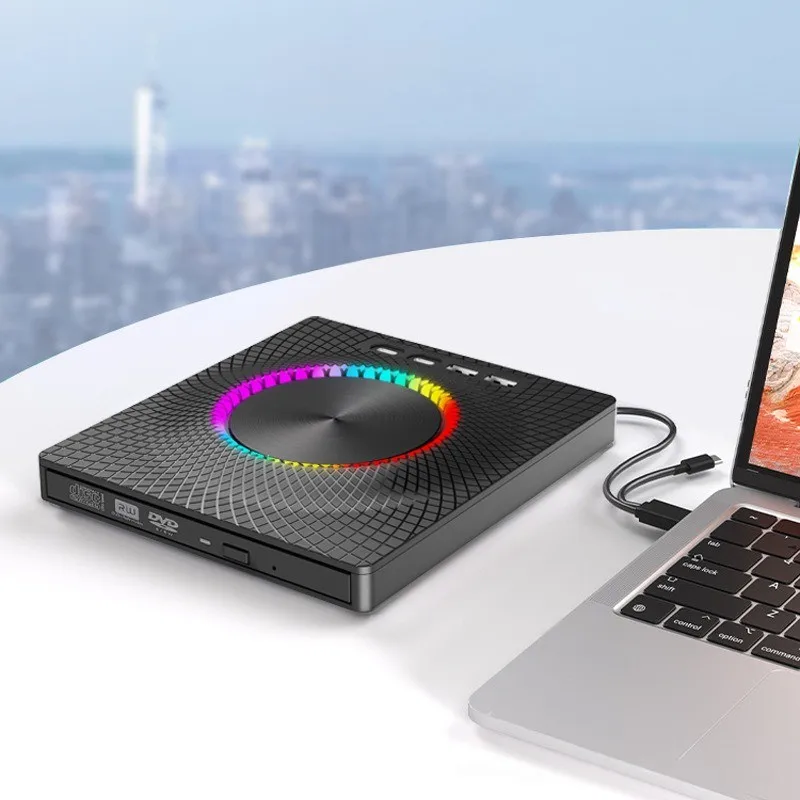 Efficient USB Plug And Play Optical Drive, Colorful Multifunctional Optical Drive, Laptop Disc Burner