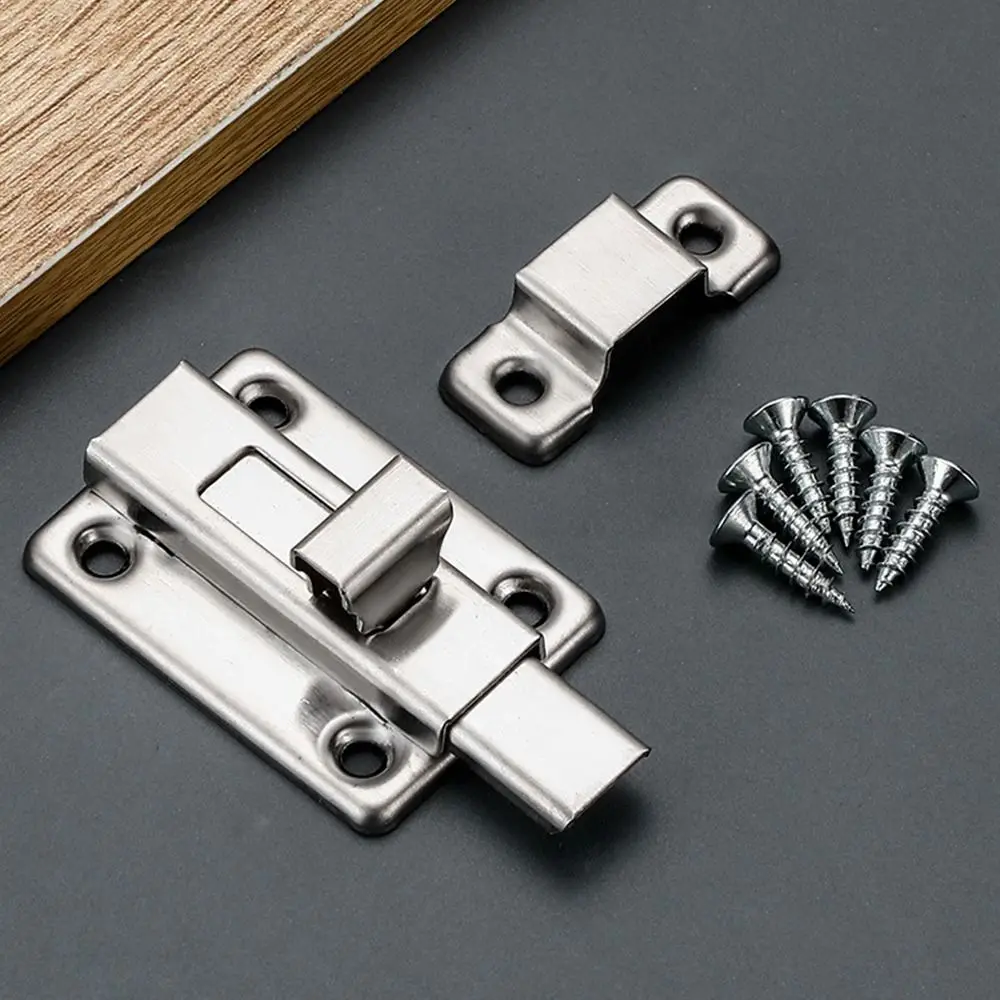 1Sets Cabinet Hinges Self-elastic Latch Stainless steel Furniture Supplies Spring Latches Anti-theft Hardware