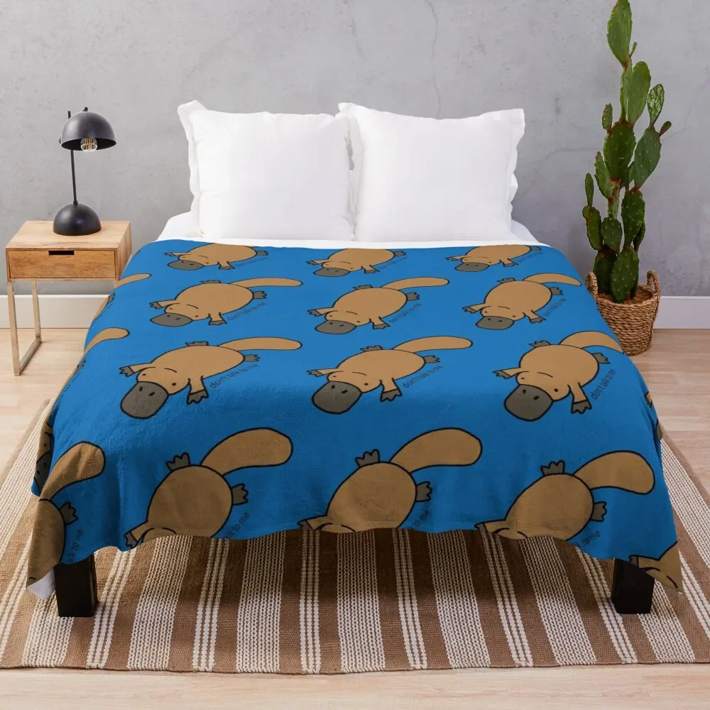 

Platypus don’t talk to me Throw Blanket Spring Fall Cozy Throw Blanket for Couch