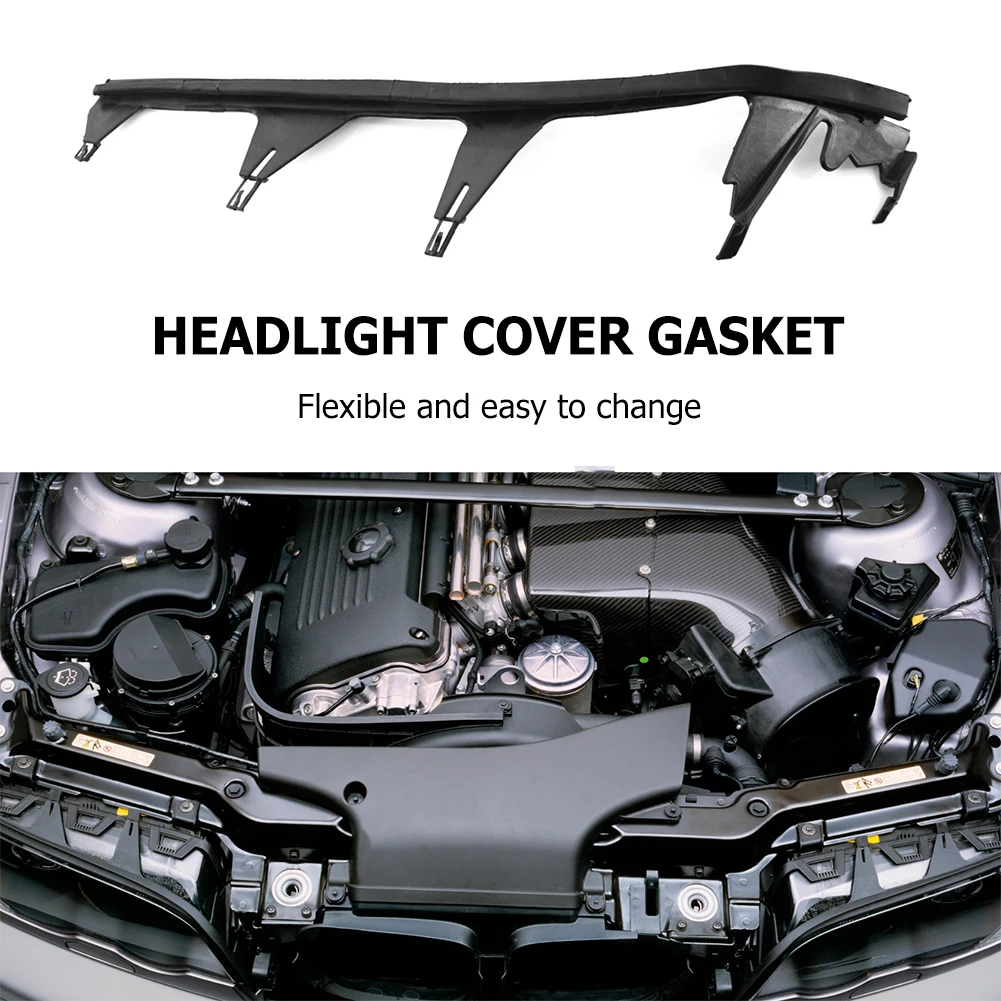 Headlight Cover Strip Rubber Headlight Cover Gasket Flexible Auto Accessories for BMW 3 Series E46 Pre-LCI 1998-2003/03