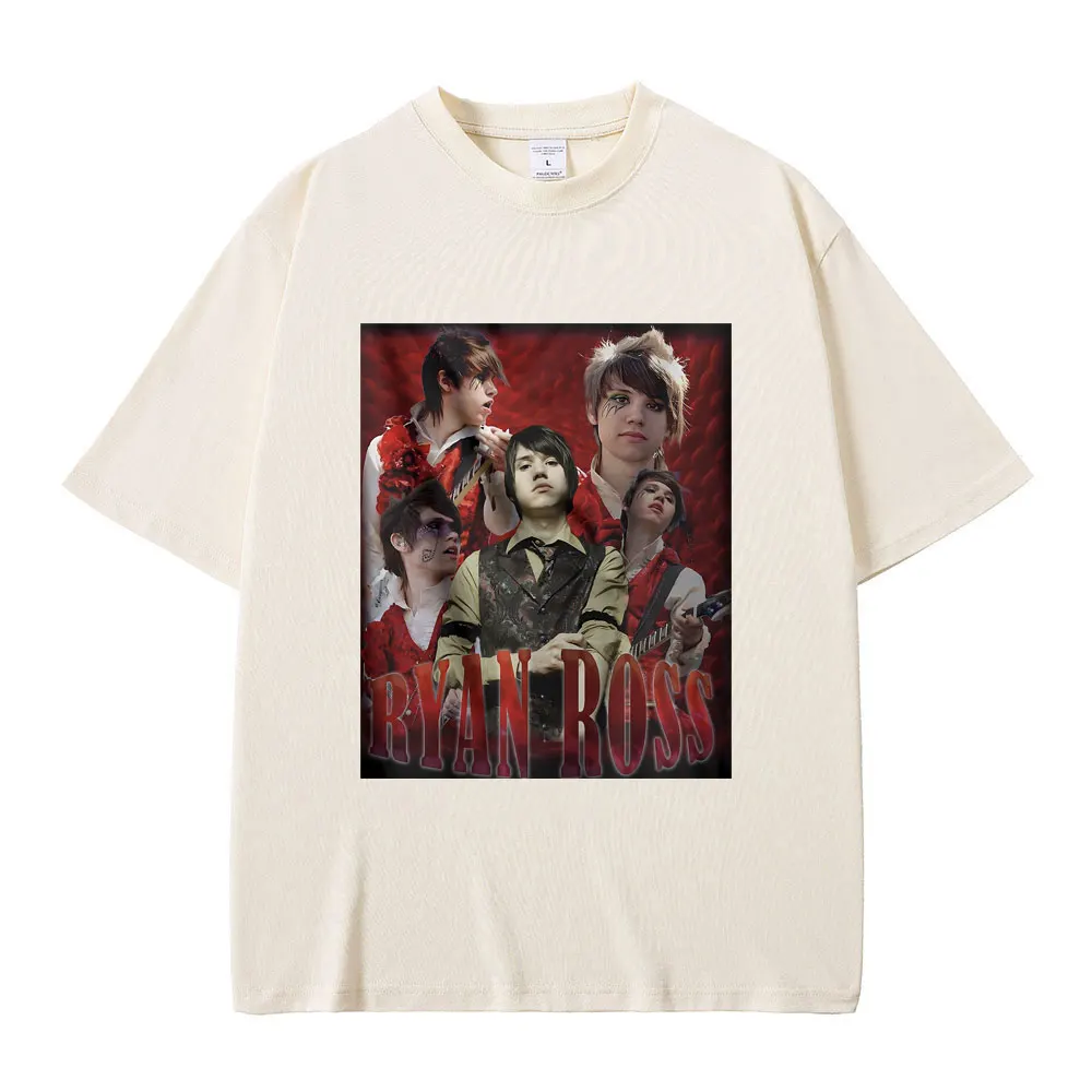 Ryan Ross Graphic Print Tshirt uomo Gothic Rock oversize manica corta moda maschile t-shirt uomo donna Casual t-shirt in puro cotone