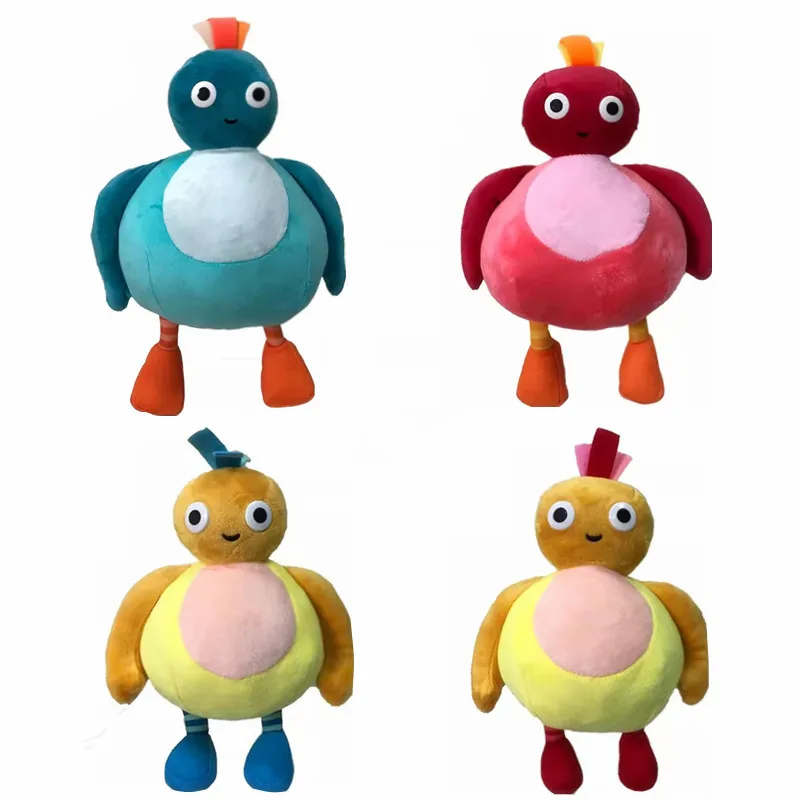 New Cute Cartoon Twirlywoos Bird 3D Eyed Plush Kids Stuffed Animals Toys For Children Gifts