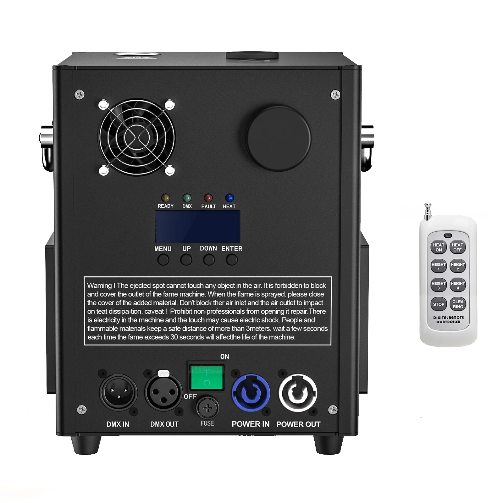 Yiflamefly 750W Kaltfunkeneffektmaschine Bühnenausrüstung Spezialeffektmaschine mit DMX & drahtloser Fernbedienung für DJ-Partys, Shows und Bars