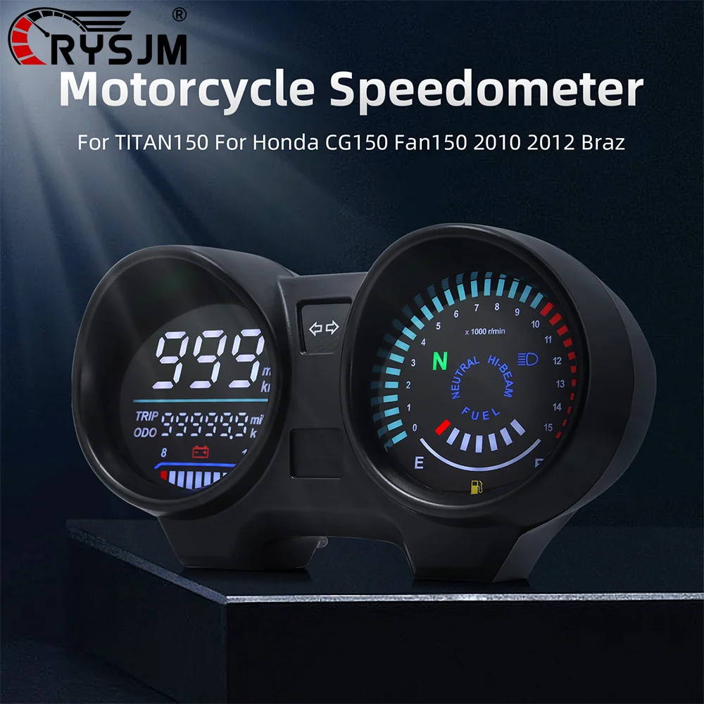 オートバイ-led-デジタルスピードメーターダッシュボード-rpm-odo-トリップモト走行距離計燃料レベルメーターブラジル用-titan-150-ホンダ-cg150-fan150