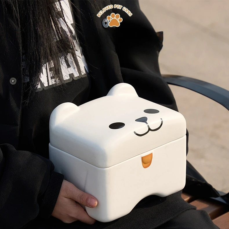 

Ceramic Cremation Urns for Dog Cat Pet Memorial Ashes Remembrance Eternal Love Keepsake Funeral Cat Memorial Urne Funeraire