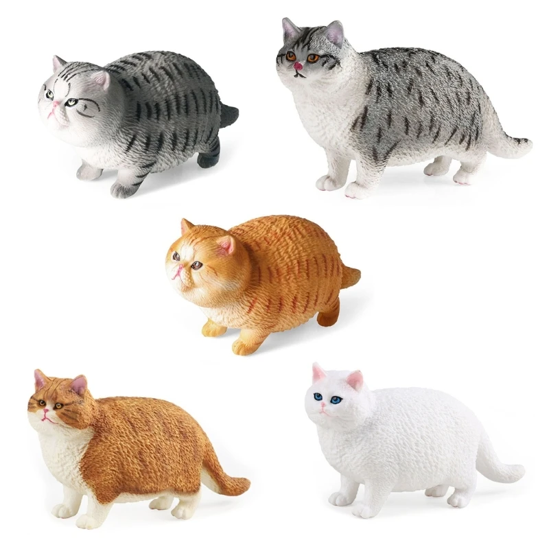 

Пластиковые модели кошек, орнамент, реалистичные фигурки, котенок, пластиковые изделия ручной работы, газон, пейзаж, задний
