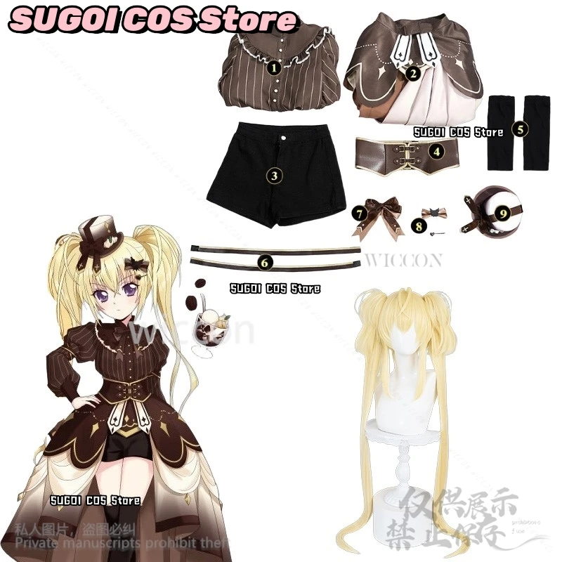 Anime Shugo Chara Cosplay Utau Tsukiyomi Costume Cioccolato Abito Da Principessa Lolita Parrucche Per Le Ragazze Donna Halloween Cos Personalizzato