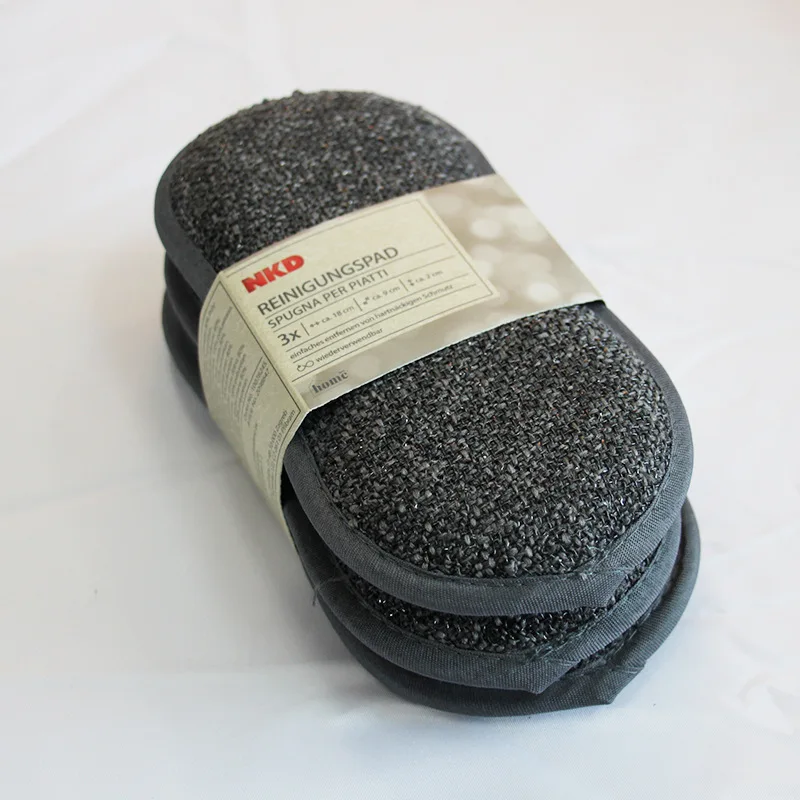 

Microfiber sponge wipe block Kitchen decontamination easy to rinse Baijie rag Double-sided cleaning wipe block