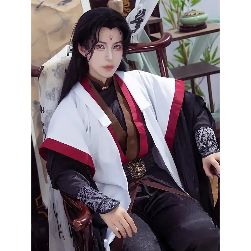 

2025 г., система самосохранения злодея, аниме Луо Бинхэ, карнавальный костюм, древний костюм, парик для косплея, обувь, реквизит