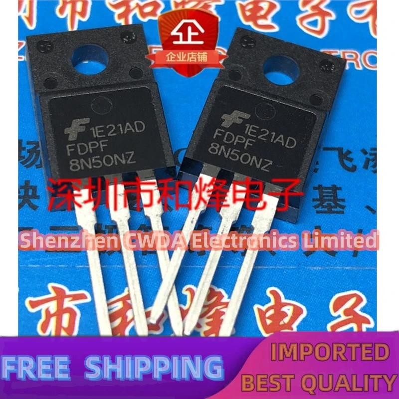 10PCS-20PCS  FDPF8N50NZ  TO-220F 500V 8A    In Stock Can Be Purchased