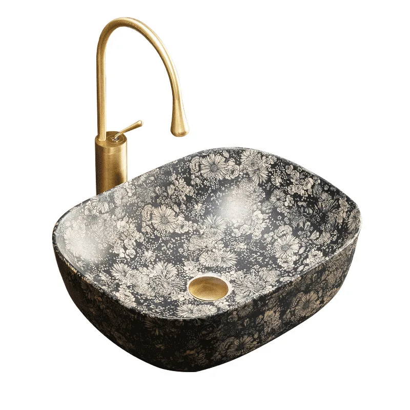 

Outdoor, courtyard, vintage, art stage basin, hand washing, home, bathroom