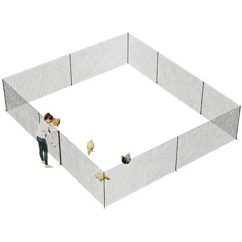 

Premium Chicken Coop Netting with Door - Spacious and Superior to Other Portable Fencing Solutions