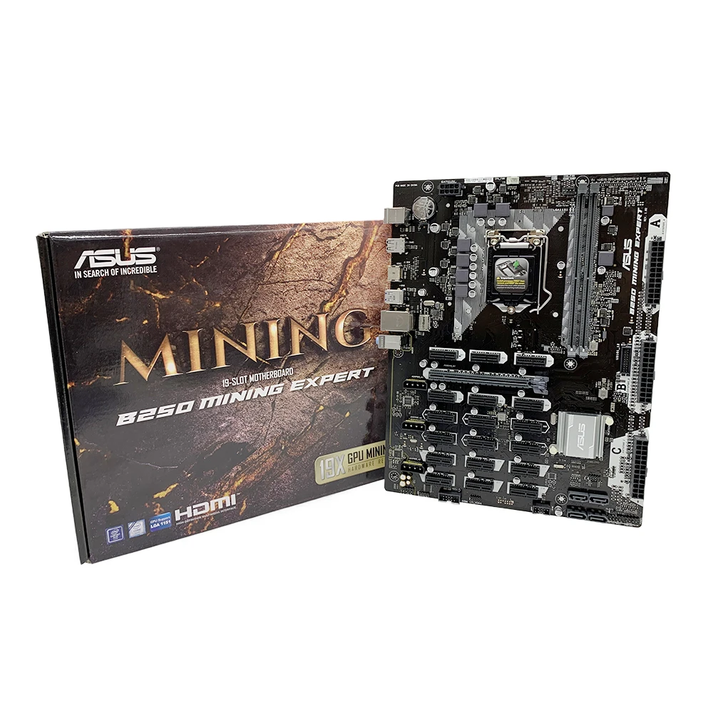 B250 Motherboard ASUS B250 MINING EXPERT for i3 6300 LGA 1151 Motherboard for i7 6700 7700 i5 6500 6600 7500 7600 i3 6100 7100