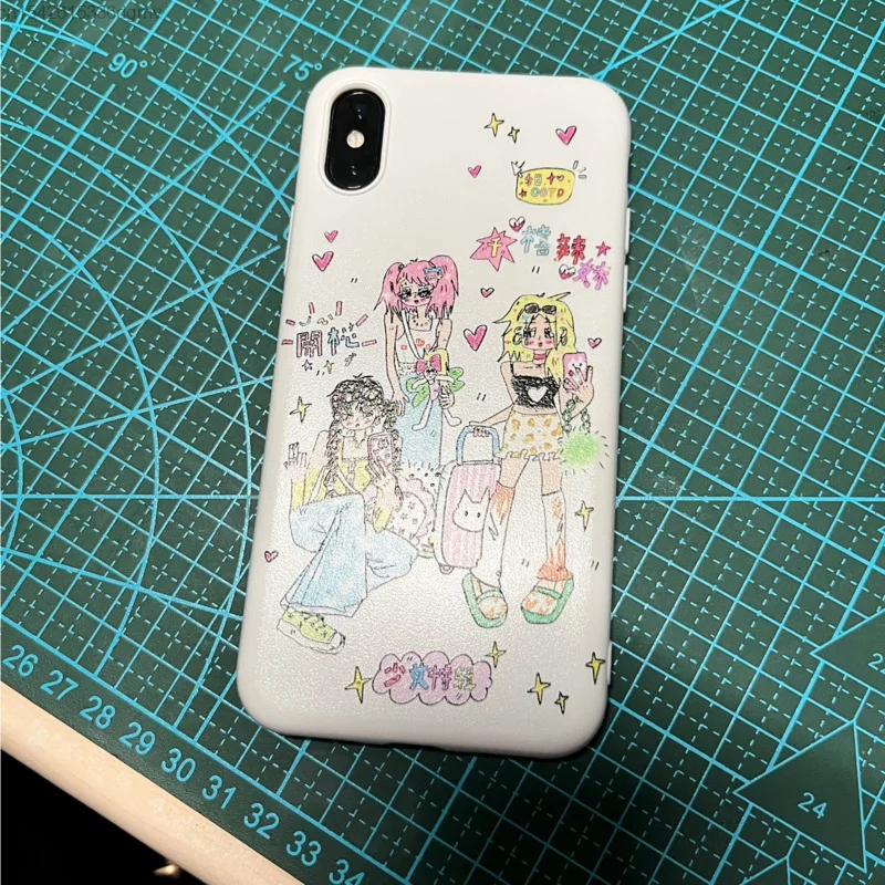 Anime Y2k Girls Gothic Cellphone Case IPhone 13 12 Mini Cover Spicy Girls Print Iphone 11 14 Pro Max 7 8 Plus Shell Harajuku Yk2