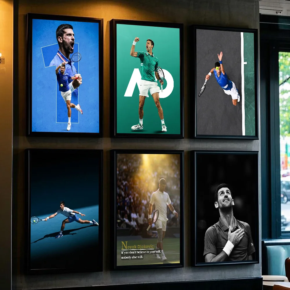 Tennis N-Novak D-Djokovic Poster HD art sticky wall waterproof home living room bedroom bar aesthetic decoration