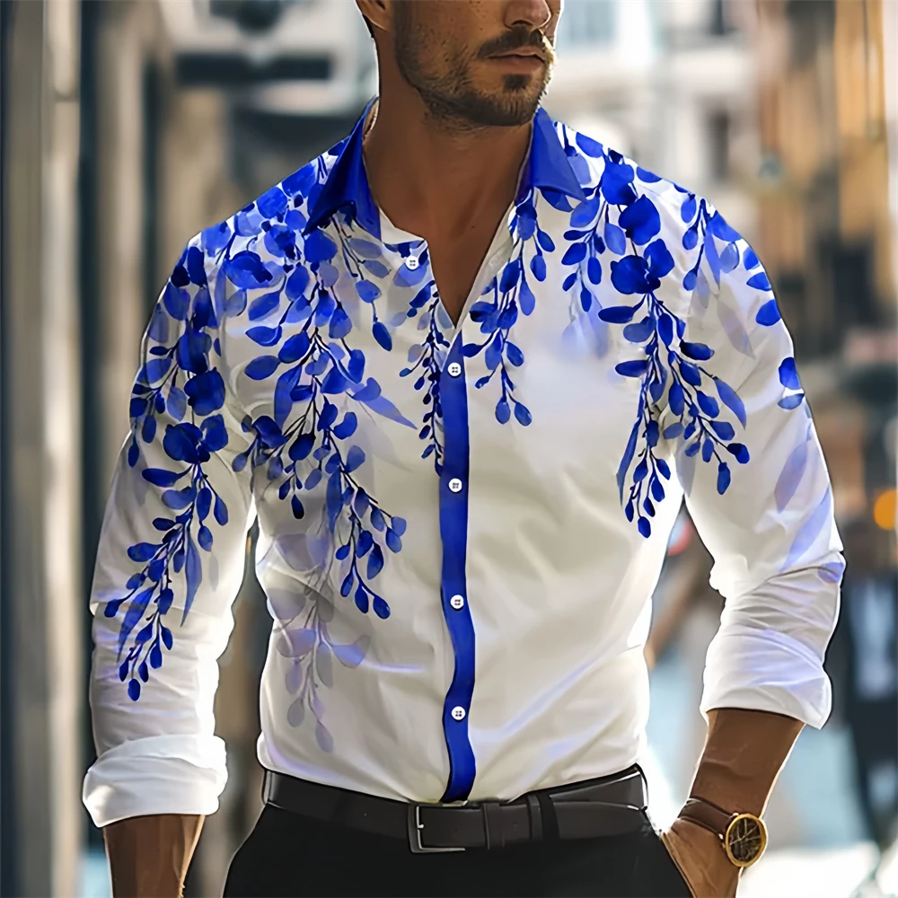 New Men\'s Shirt Business Casual Vacation Street Shopping Daily Home Shirt XS-5XL