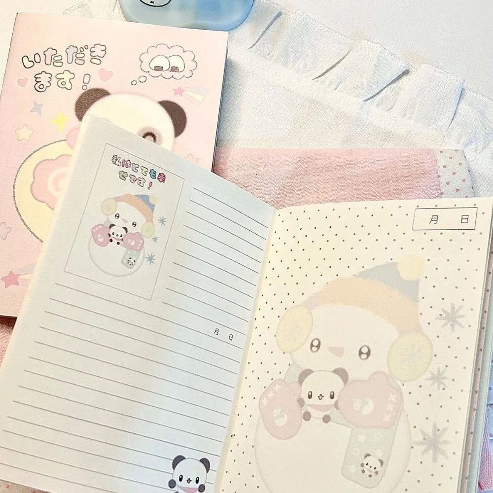 Notepad Cartoon A6 Handheld Booklet Color Page Design Kawaii Portable Notebook 32 Sheets Record Diary Book School Supplies