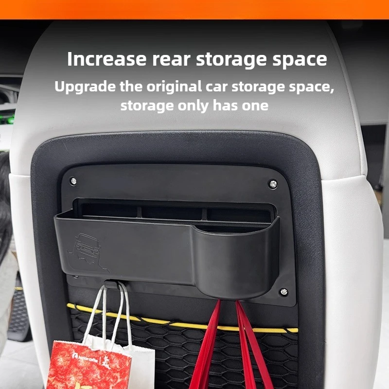 

For Chery ICAR ICAUR V23 Car Seat Back Storage Box Water Cup Holder Rear Seat Organizer Case with Hook Car Interior Accessories