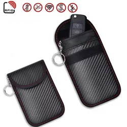 Custodia per blocco segnale chiave auto Faraday Cage Fob Pouch Keyless RFID Blocking Bag accessori per auto