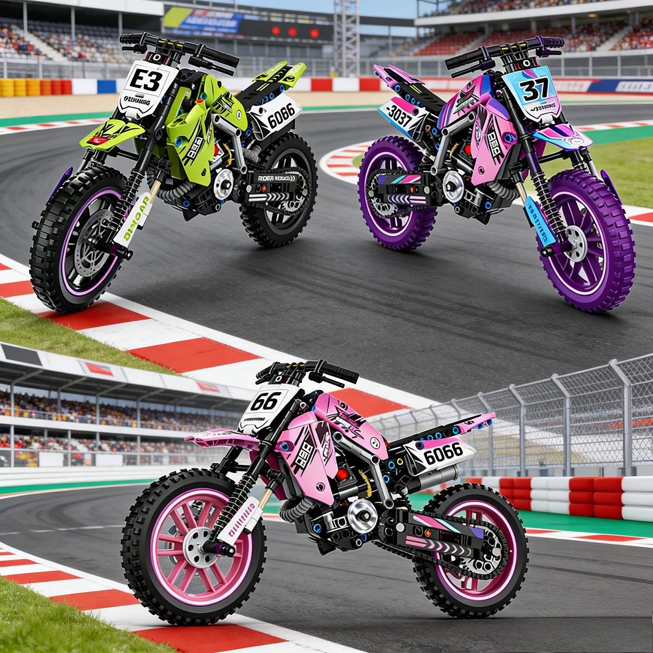 Technical Motorcycle Toy Building Block Set STEM Construction Kit for Boys, Girls and Adults Collectible Motorcycle Models