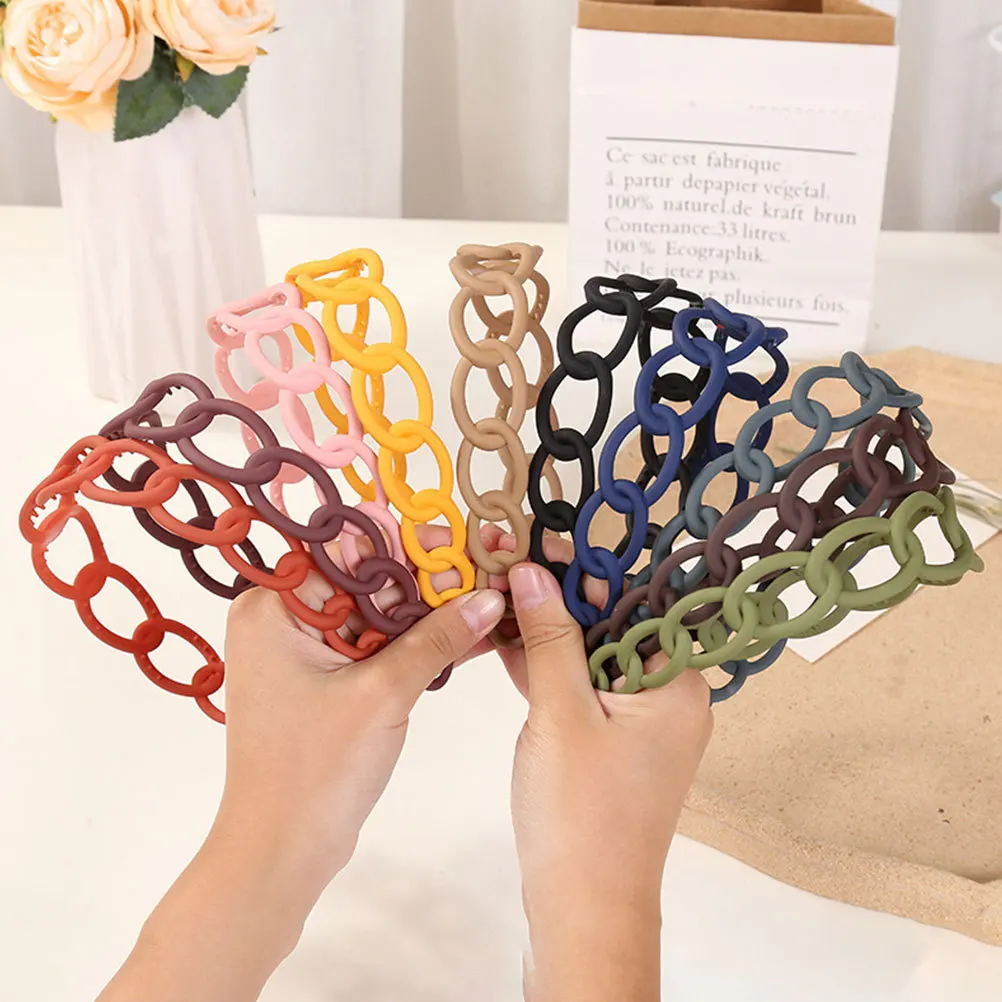 

10pcs Matte Finish Hair Hoops Wide Brim Elegant Lightweight Design For Party Wedding Photography Hair Styling Accessory