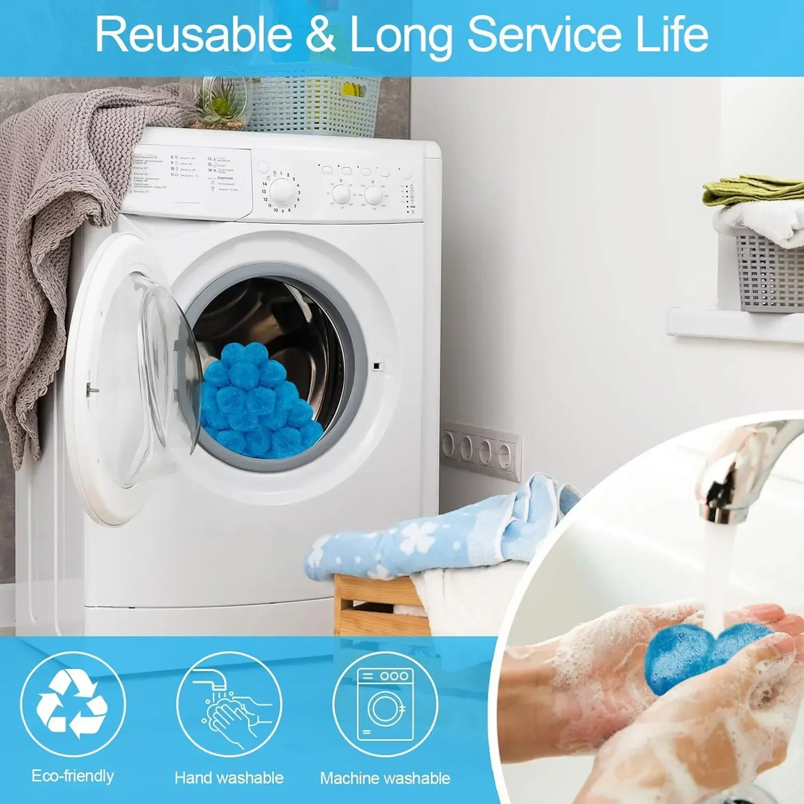 Whirlpool Filter kugel langlebig zuverlässig Faser Schwimmbad Spa Filter Sand Alternative Haushalts bedarf wieder verwendbare Filter kugel – Detail 4