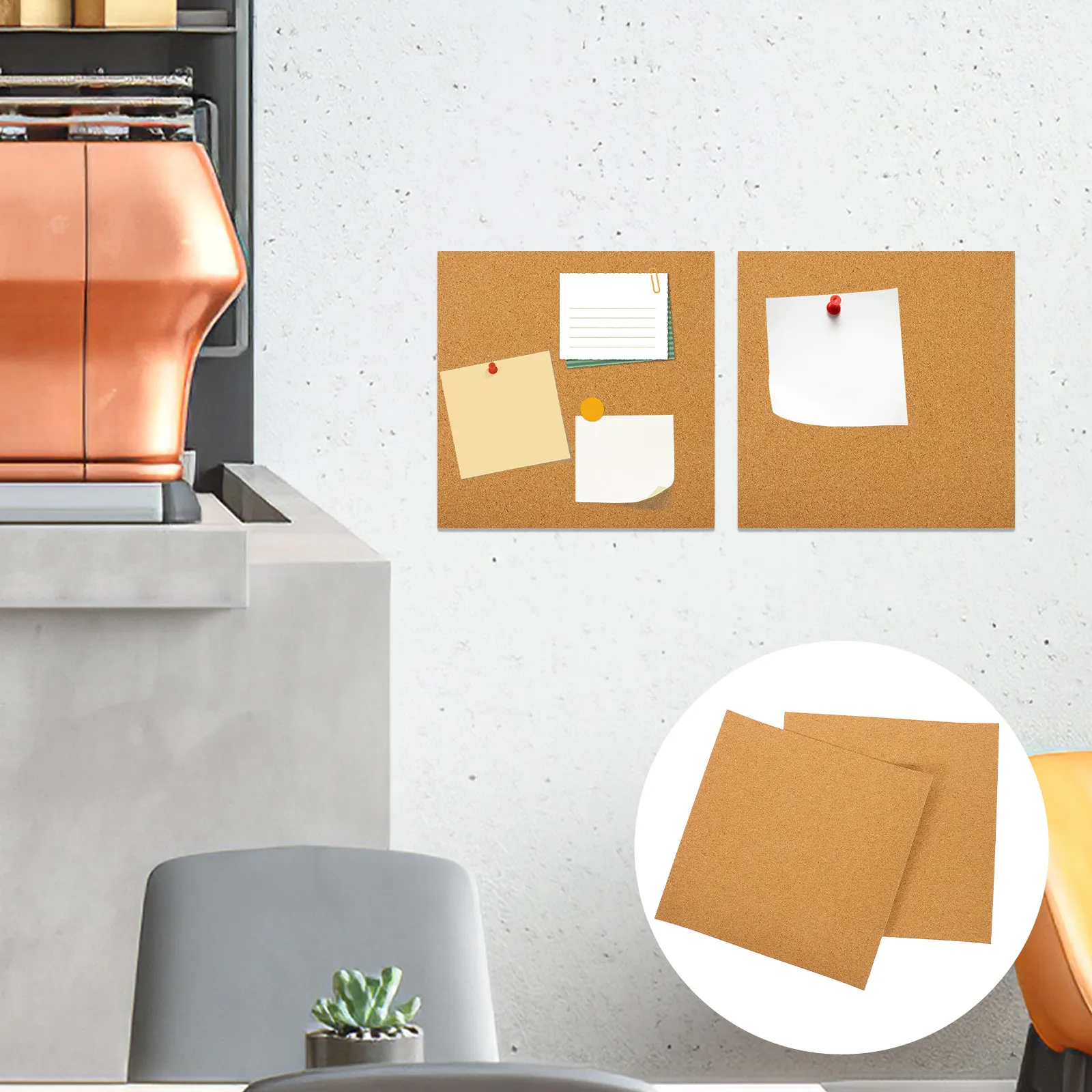 5Pcs Soundproof Cork Board Creative Bulletin Boards for Office Home Decoration Display Reminder Message Wall Tile