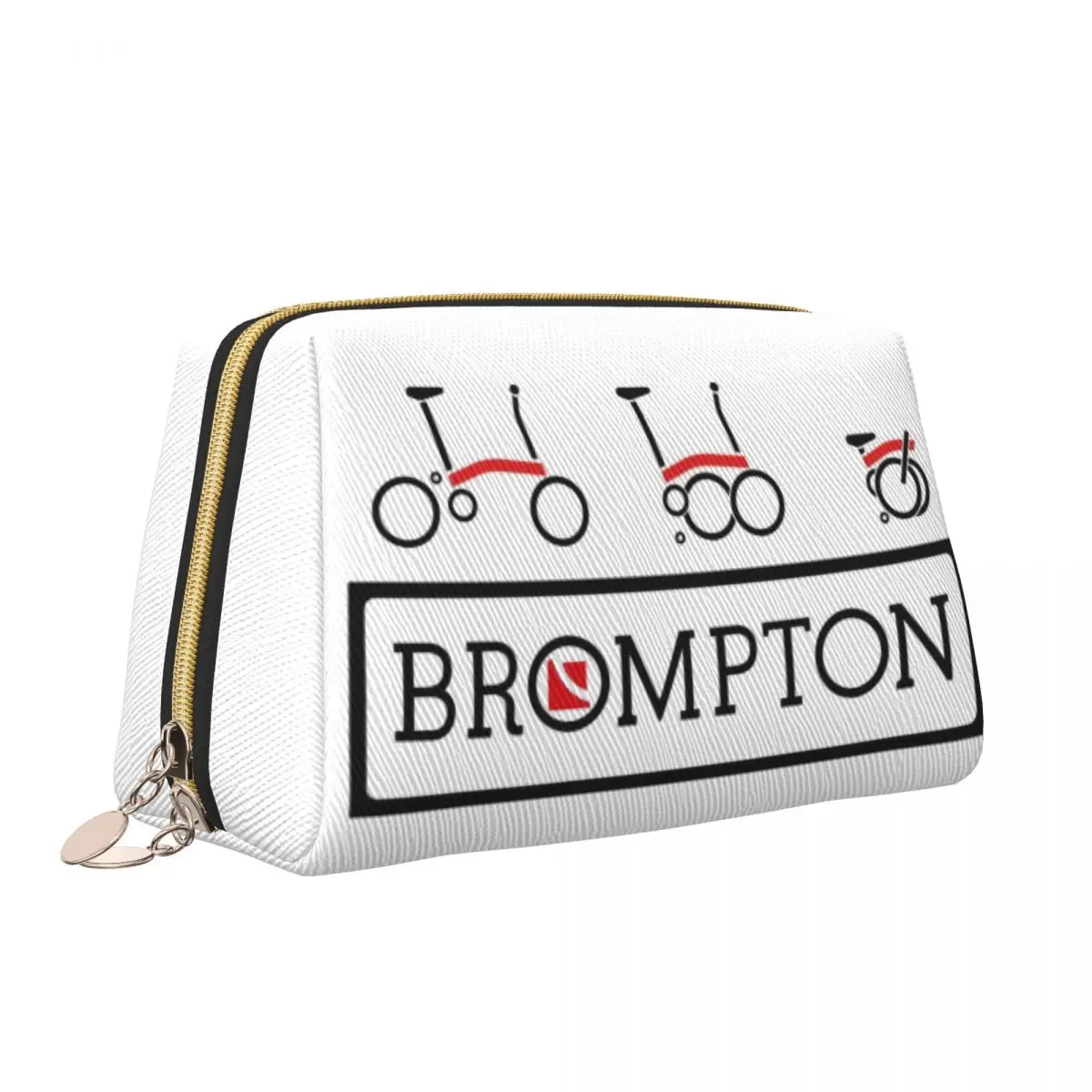 Bromptons borsa cosmetica con Logo bici pieghevole borsa per cosmetici moda donna custodia per trucco di grande capacità borse da toilette per la