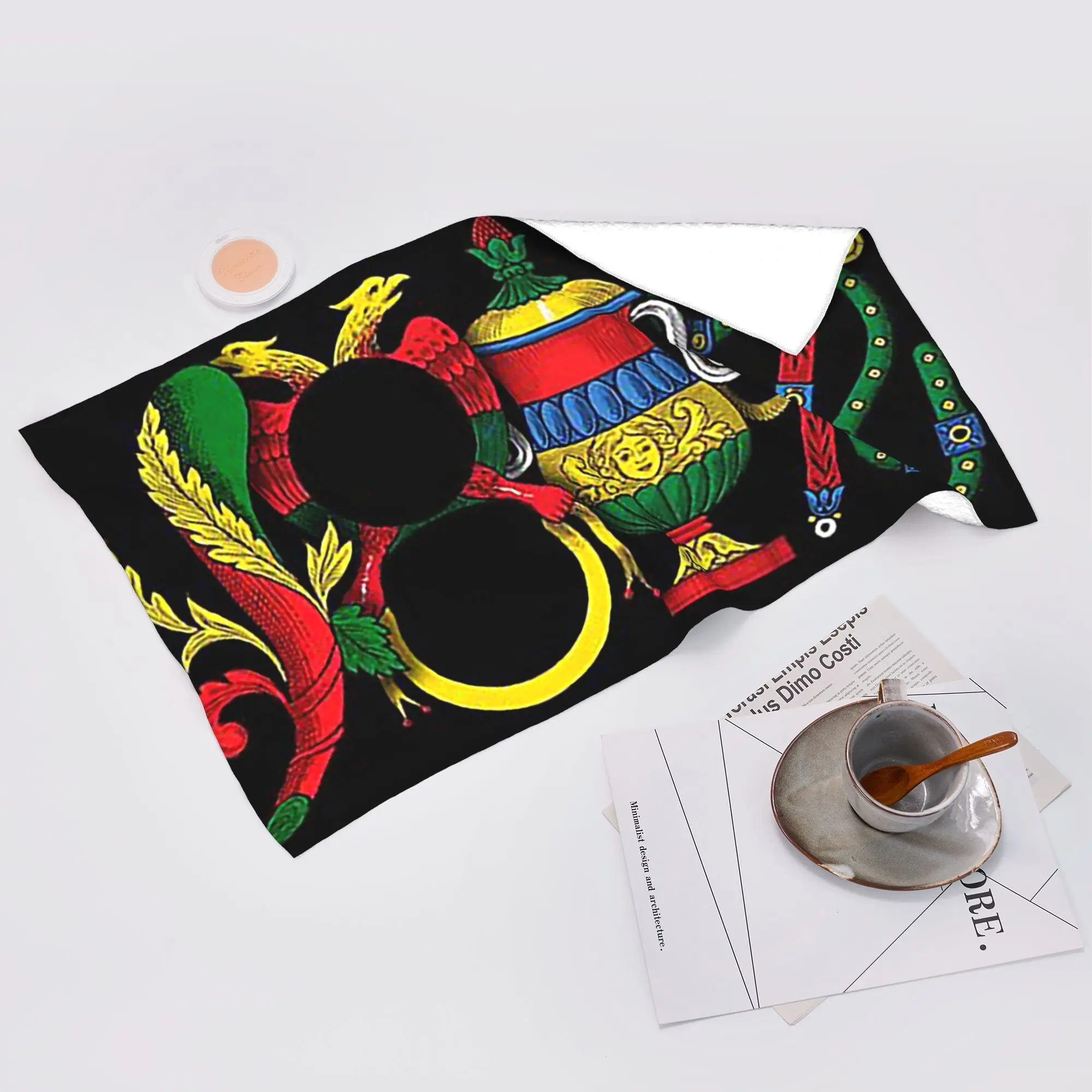 Custom Italian Aces Briscola  Scopa card Soft Face Towel Quick Dry Pool Bath Cotton Towels Breathable