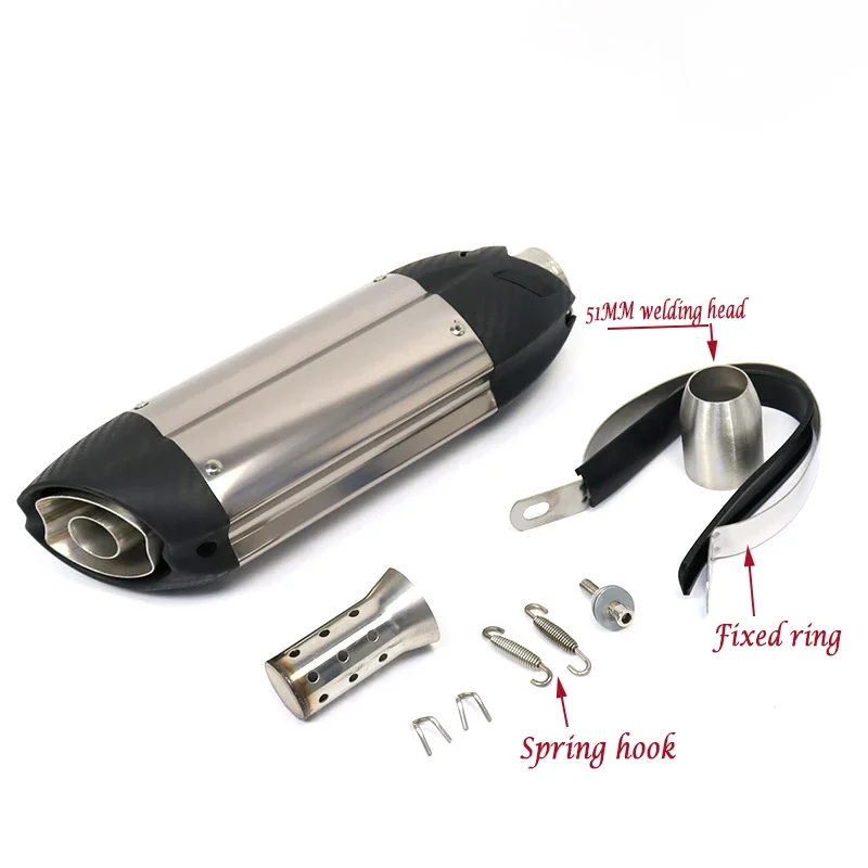 Universal 51mm Motorcycle Exhasut Mivv Muffler Pipe Stainless Steel For Z800  MT03 MT07 MT09 Devil Monster 796 Modified Exhaust - view 3