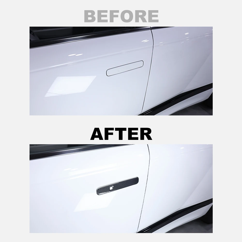 

Комплект из 4 черных декоративных накладок на внешние дверные ручки для Hyundai IONIQ 9 2025-2026 (левый/правый руль), внешние аксессуары