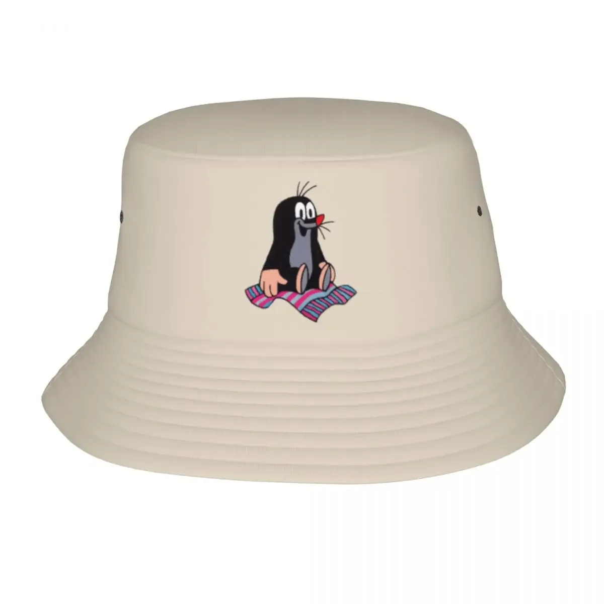 Mole Krtek Little Maulwurf Cute Cartoon Bucket Hats for Girl Vocation Sun Hat Street Foldable for Outdoor Sports Fishing Cap Bob