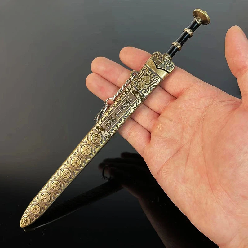 22CM Anicent Chinese Famous Weapon Sword of Goujian Full Metal Craft Model Ornaments Outdoor Trainning Swords Collectible Toy