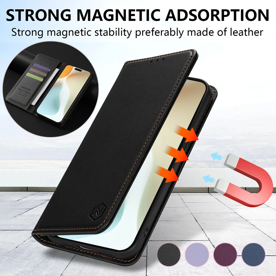 Kartenfach-Brieftasche Magnetische Flip-Lederhülle für Honor 600 400 200 90 Smart X9c X9d X8a X8b X8c X8d X7b X7c X7d X6c Magic8/7 Lite
