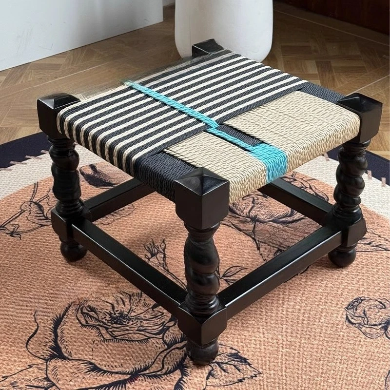 

coffee table at the door, small stool, homestay light luxury and high-end sense