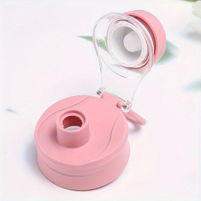 1pc, Water Bottle, Sports Water Bottle With Handle, Plastic Water Bottle, Gradient Color Large Capacity Water Bottle, Frosted Fa