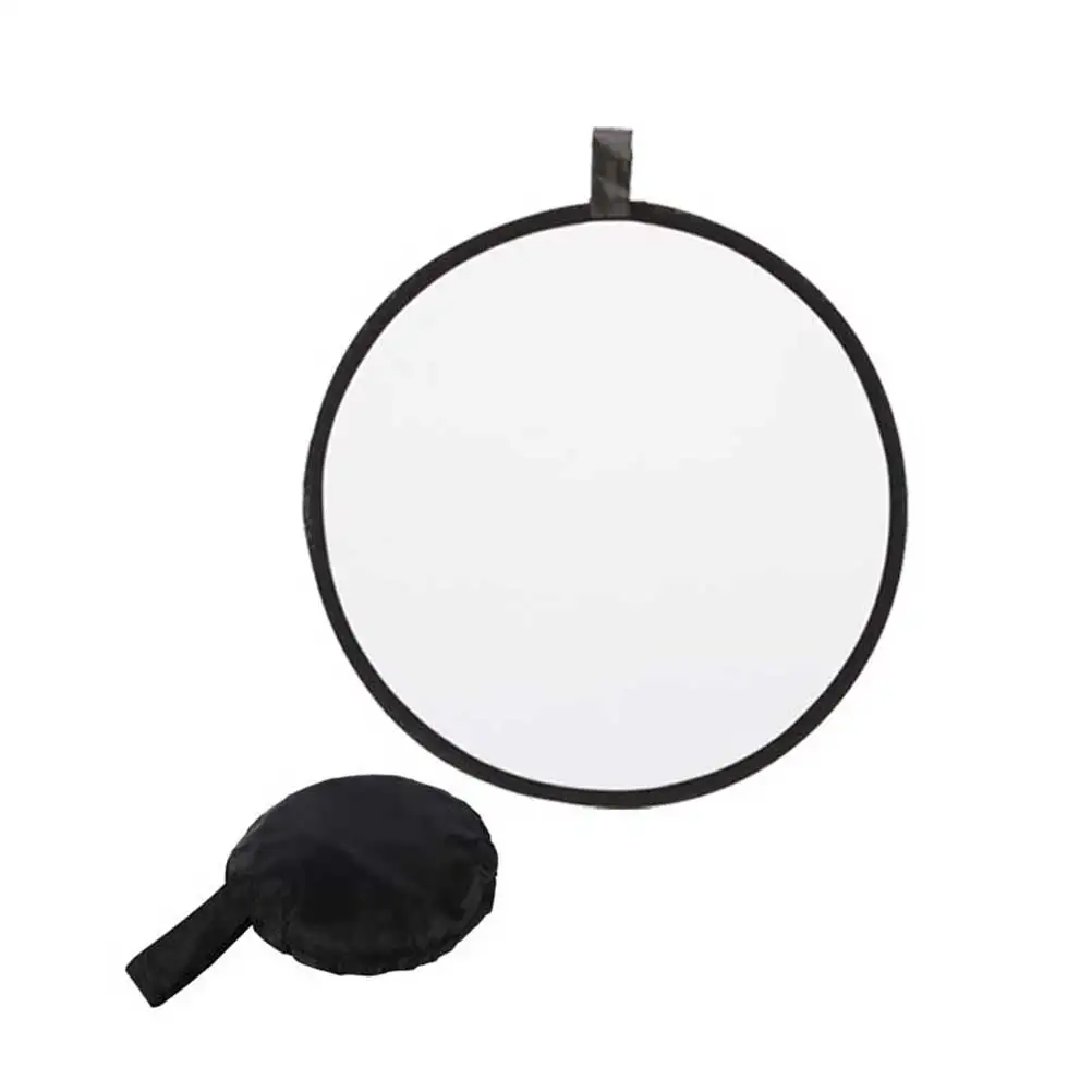 

2in1 Foldable Photography Reflectors 80CM Translucent Silver Light Diffuser Durable Frame Portable Sun Reflector for Portrait