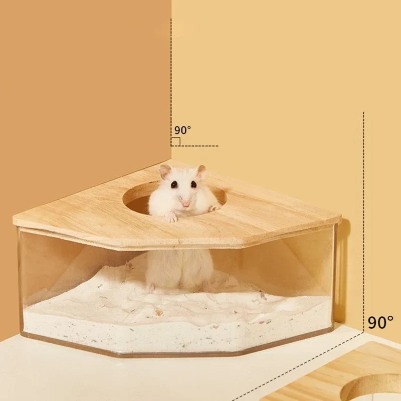 

Durable Acrylic Bathtub Container Garbage Sandbox Squirrel Guinea Pig Transparent Bath Sand Bowl Hamster Sand Bathroom