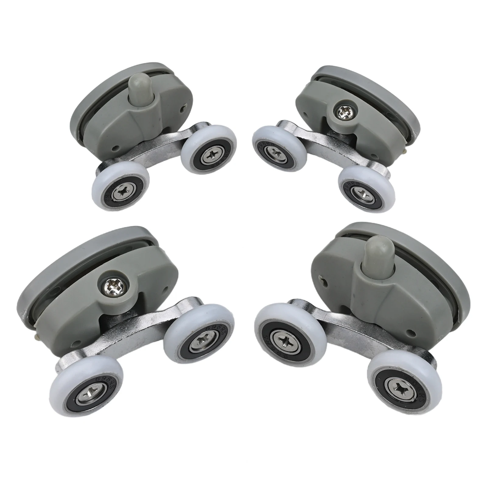 Wheels Top & Bottom Rollers Replace Parts Replacement Set Shower Door Twin 19/23/25/27mm 4 X Adjustable Bathroom