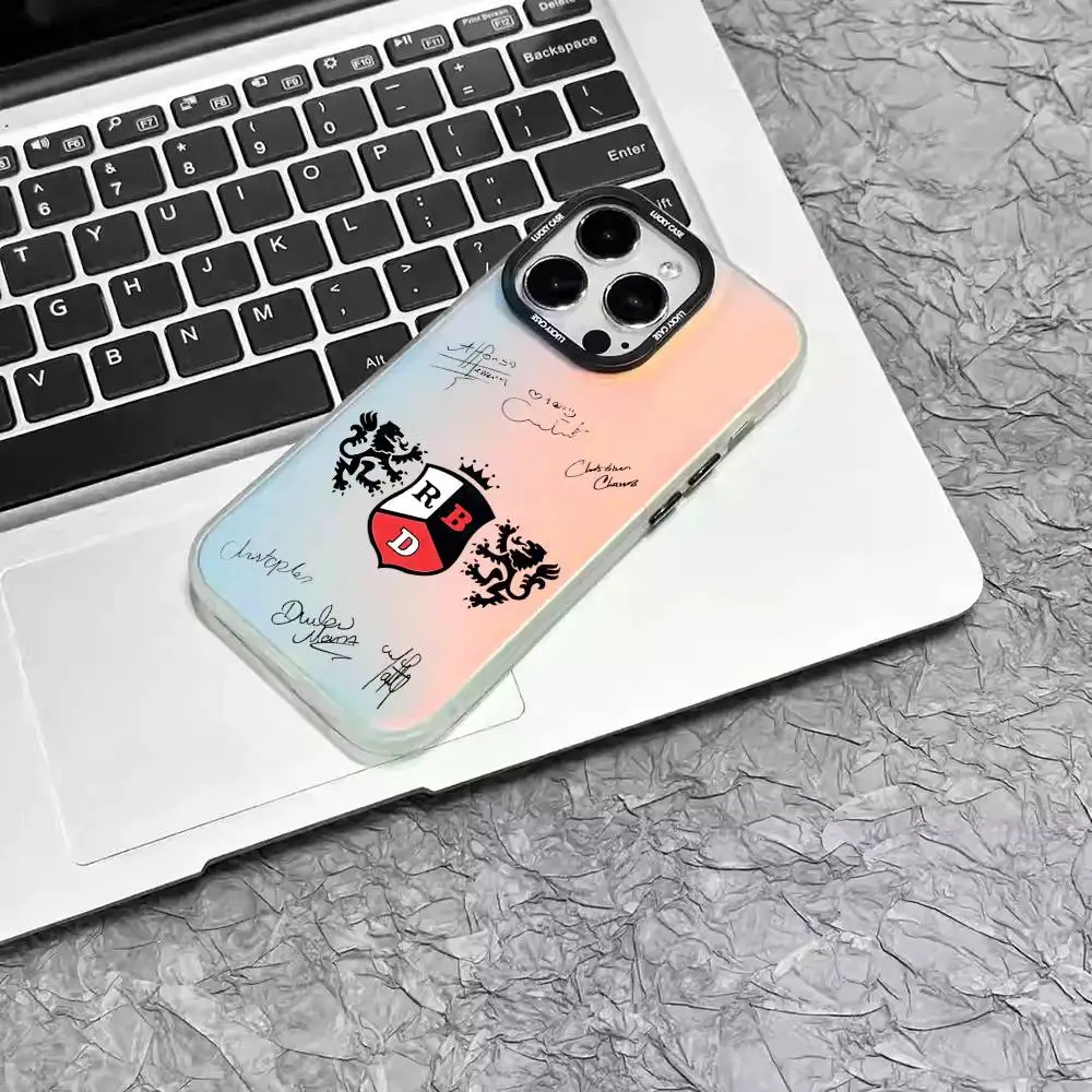 1 funda de teléfono R-RBD R-Rebeld láser IMD Color carcasa plateada para IPhone 17 16 15 14 13 12 11 Air Pro Max Plus