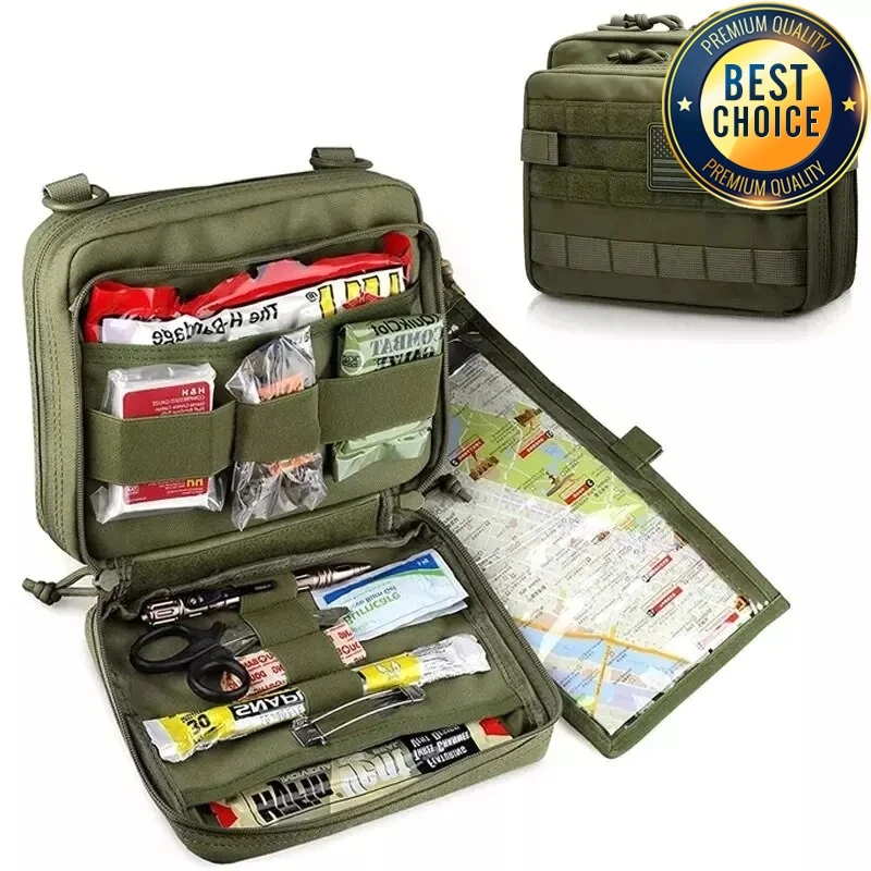 전술 MOLLE 잡화 가방 보관 야외 휴대용 응급 처치 키트, 대형 의료 키트, 다기능 키트, 사냥 캠핑 하이킹용