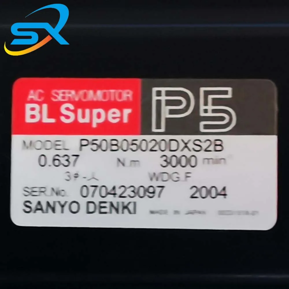 P50B05020DXS2B 200w Sanyo Servo Motor Good condition Works Well For Industriall Automation Please inquire