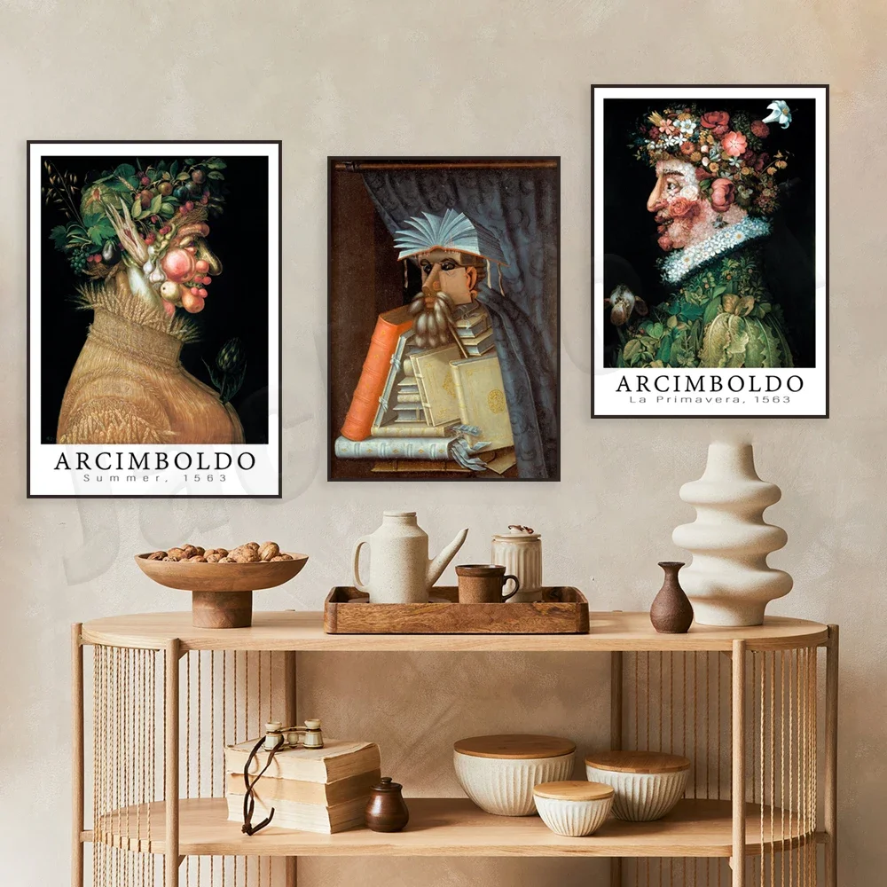 Giuseppe Arcimboldo Summer Prints, Famous Italian Renaissance Painter, Allegorical Painting of Spring, Four Seasons Poster